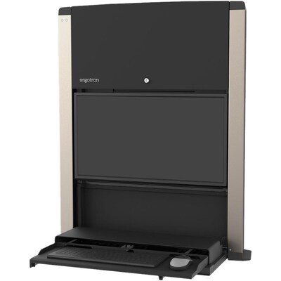 Ergotron CareFit Adjustable Mounting Enclosure, 27 Screen Support, Matte Black (61-367-060)