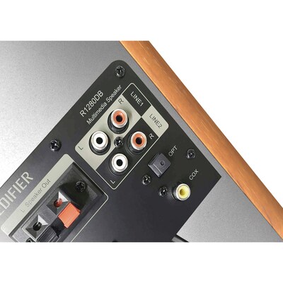 Edifier R1280T 42-Watt Continuous-Power Amplified Bookshelf Speakers, 2-Count, Black
