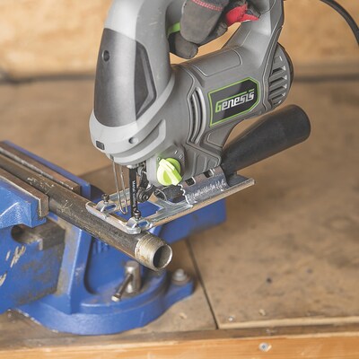 Genesis 5-Amp Variable-Speed Orbital Jigsaw with Blades, Gray (GJS500)