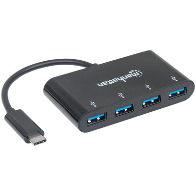 Manhattan SuperSpeed 4-Port USB 3.0 Hub, Black (ICI162746)