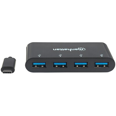 Manhattan SuperSpeed 4-Port USB 3.0 Hub, Black (ICI162746)