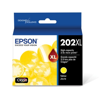 Epson T202XL Black/Cyan/Magenta/Yellow High Yield Ink Cartridge, 4/Pack