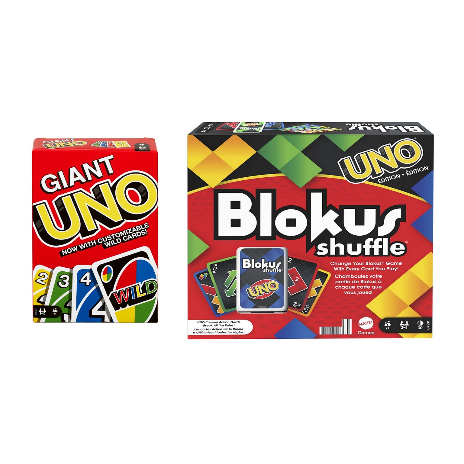 Mattel Game Set, ?Giant UNO Family Card Game and Blokus Shuffle (GPJ46-GXV91-KIT)