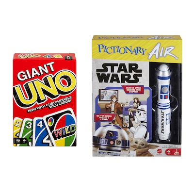 Mattel Game Set: ?Giant UNO Family Card Game and Pictionary Air Star Wars