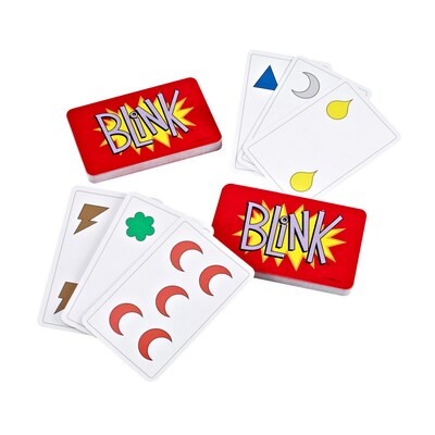 Mattel Game Set: Blink Card Game The Worlds Fastest Game! and Blokus Shuffle: UNO Edition