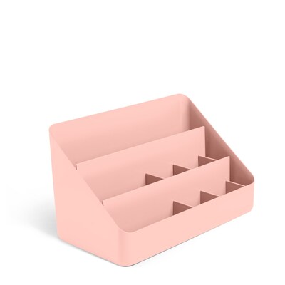 Poppin Blush Desk Organizer, 12.5W x 7.25H x 6.75D  (105078)