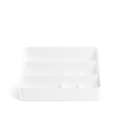 Poppin White Desk Organizer, 12.5W x 7.25H x 6.75D  (105081)