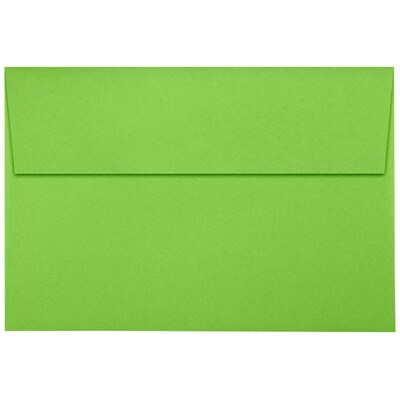 JAM Paper A8 Self Seal Invitation Envelopes, 5 1/2" x 8 1/8", Limelight Green, 500/Pack (4885-101-500)