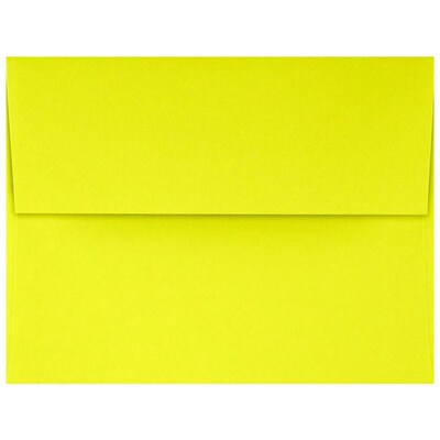 JAM Paper A4 Self Seal Invitation Envelopes, 4 1/4 x 6 1/4, Citrus Yellow, 500/Pack (4872-L20-500)