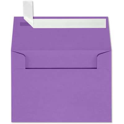 JAM Paper A1 Self Seal Invitation Envelopes, 3 5/8" x 5 1/8", Violet Purple, 50/Pack (4865-17-50)