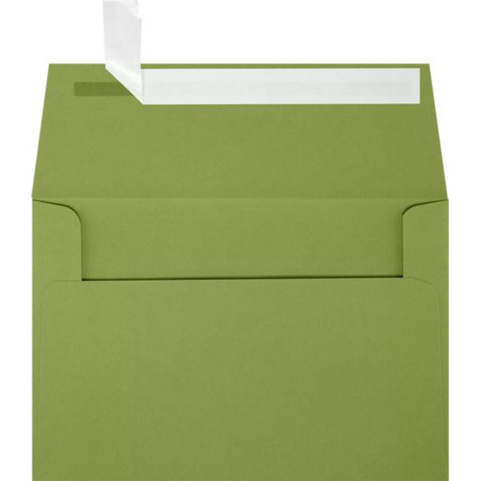 JAM Paper A4 Self Seal Invitation Envelopes, 4 1/4 x 6 1/4, Avocado Green, 50/Pack (4872-27-50)