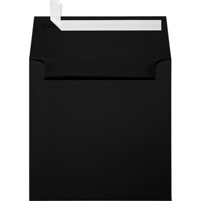 JAM Paper Self Seal Invitation Envelopes, 5 1/5 x 5 1/4, Black Linen, 250/Pack (8510-BLI-250)