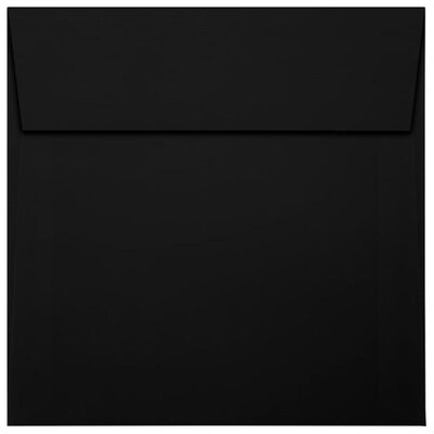 JAM Paper Self Seal Invitation Envelopes, 5 1/5 x 5 1/4, Black Linen, 250/Pack (8510-BLI-250)