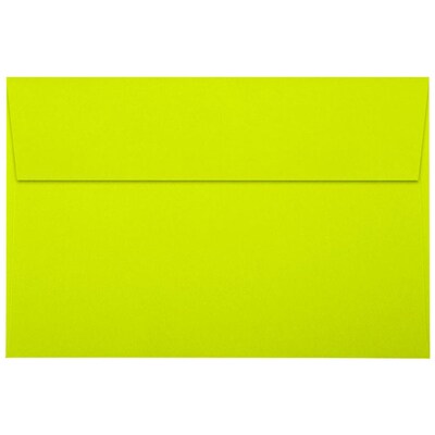 JAM Paper A9 Self Seal Invitation Envelopes, 5 1/2 x 8 1/2, Wasabi Green, 50/Pack (LUX-4895-L22-50