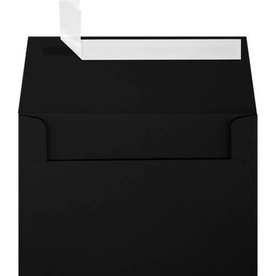 JAM Paper A4 Self Seal Invitation Envelopes, 4 1/4 x 6 1/4, Midnight Black, 250/Pack (LUX-4872-B-2