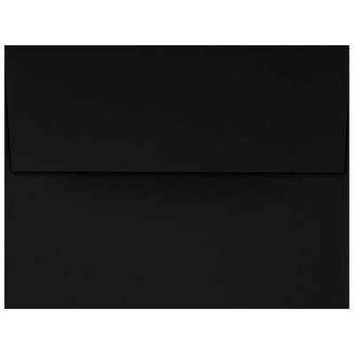 JAM Paper A4 Self Seal Invitation Envelopes, 4 1/4 x 6 1/4, Midnight Black, 250/Pack (LUX-4872-B-2