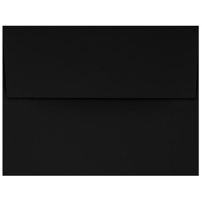 JAM Paper A4 Self Seal Invitation Envelopes, 4 1/4 x 6 1/4, Midnight Black, 250/Pack (LUX-4872-B-2