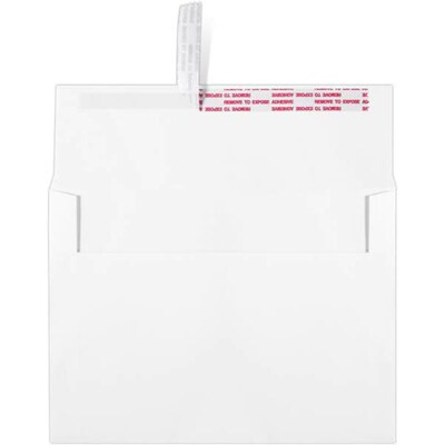 JAM Paper A7 Self Seal Invitation Envelopes, 5 1/4 x 7 1/4, White, 250/Pack (4980-201-250)