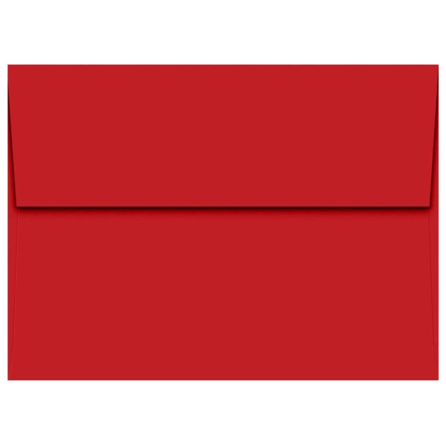 JAM Paper A7 Self Seal Invitation Envelopes, 5 1/4 x 7 1/4, Ruby Red, 50/Pack (4980-204-50)