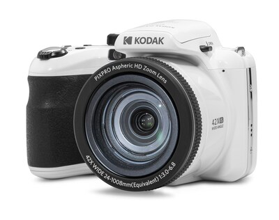 Kodak PIXPRO 20MP Digital Bridge Camera, 42x Optical Zoom, White, (AZ425-WH)