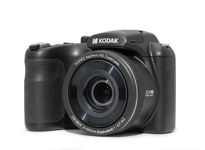 Kodak PIXPRO 16MP Digital Bridge Camera, 25x Optical Zoom, Black (AZ255-BK)
