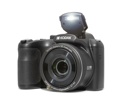 Kodak PIXPRO 16MP Digital Bridge Camera, 25x Optical Zoom, Black (AZ255-BK)