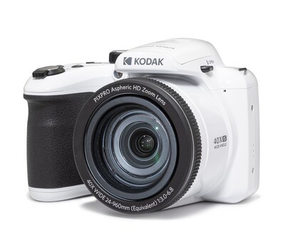Kodak PIXPRO 20MP Digital Bridge Camera, 40x Optical Zoom, White (AZ405-WH)