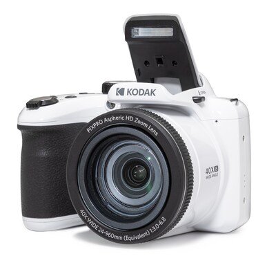 Kodak PIXPRO 20MP Digital Bridge Camera, 40x Optical Zoom, White (AZ405-WH)