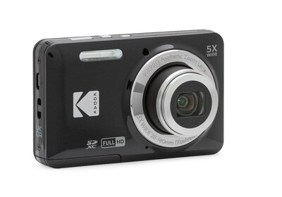 Kodak PIXPRO 16MP Point and Shoot Digital Camera, 5x Optical Zoom, Black (FZ55-BK)