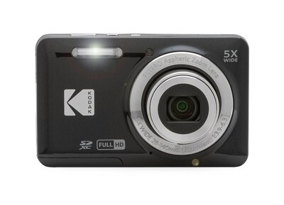 Kodak PIXPRO 16MP Point and Shoot Digital Camera, 5x Optical Zoom, Black (FZ55-BK)