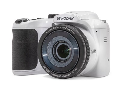 Kodak PIXPRO 16MP Bridge Digital Camera, 25x Optical Zoom, White (AZ255-WH)