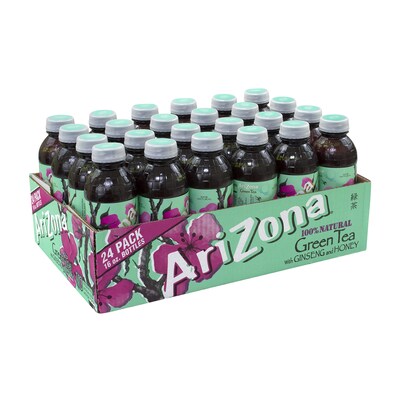 Arizona Green Tea Ginseng and Honey, 16 oz., 24/Pack (900-00086)