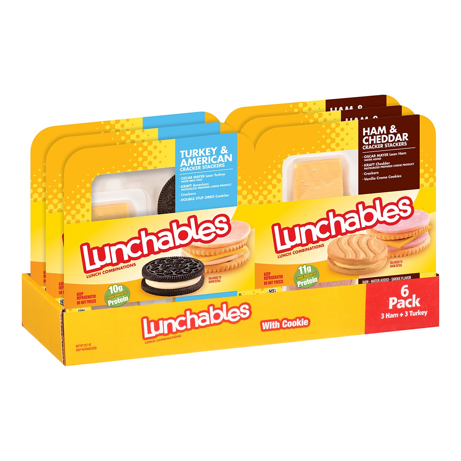 Lunchables Turkey and Ham Combo, 6/Pack (902-00011)