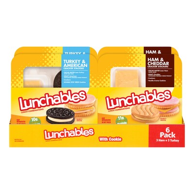 Lunchables Turkey and Ham Combo, 6/Pack (902-00011)