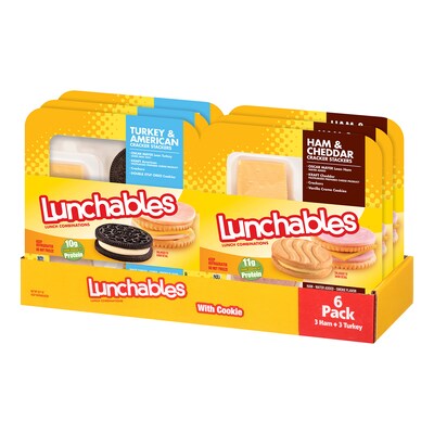 Lunchables Turkey and Ham Combo, 6/Pack (902-00011)