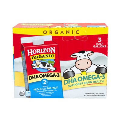 Horizon Organic 2% Milk, 64 Fl. Oz., 3/Pack (902-00055)