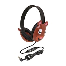 Califone Listening First Animal-themed Stereo Headphones, Bear (CAF2810BE)