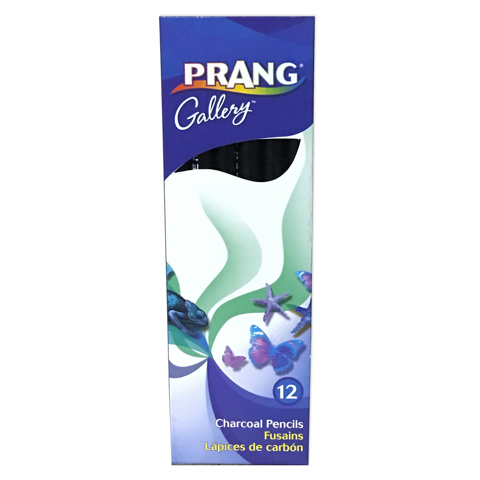 Prang Soft Charcoal Pencil, Black, 12/Pack (DIX60200)