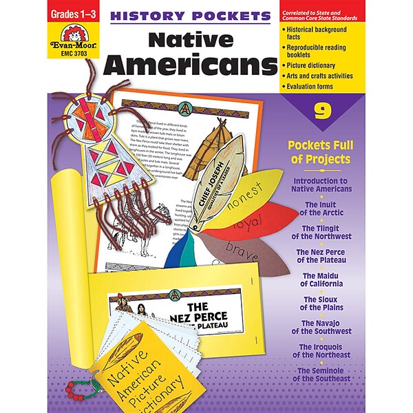 History Pockets, Native Americans for Grades 1-3, Paperback (EMC3703)