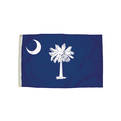 Independence Flag Nylon South Carolina Flag with Heading and Grommets, 3x5 ft (FZ-2392051)