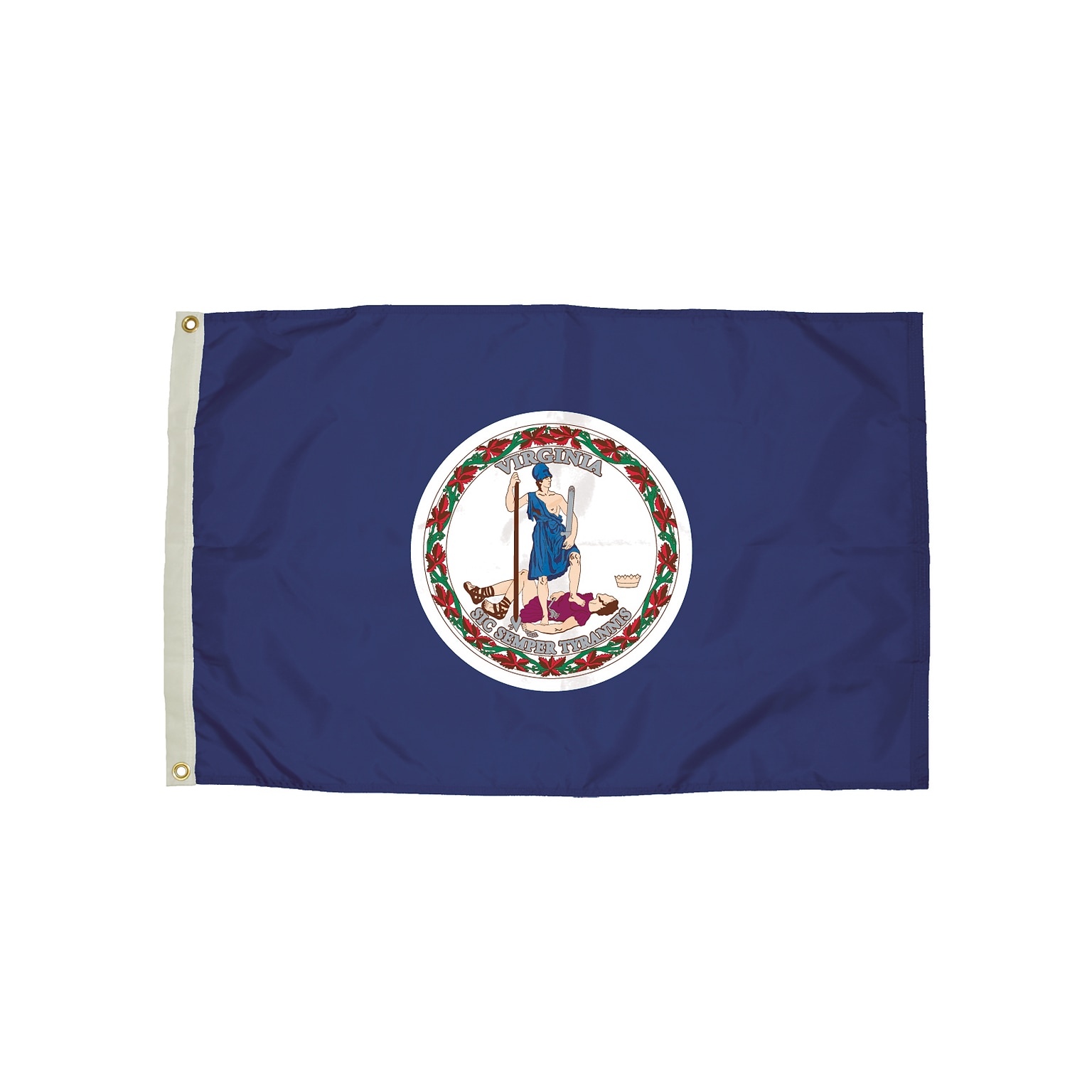 Independence Flag Nylon Virginia Flag with Heading and Grommets, 3x5 ft (FZ-2452051)