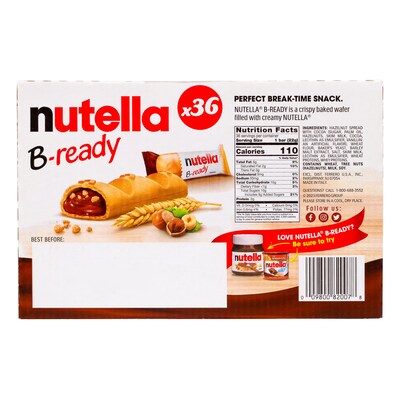 Nutella B-Ready Cookies, 36 Packs/Box (220-02147)