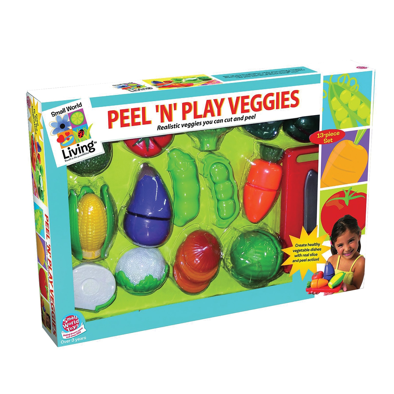 SMALL WORLD TOYS® Peel N Play Veggies, 13 Piece Set (SWT8630103)