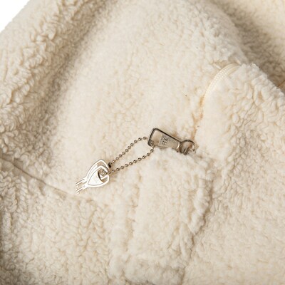Flash Furniture Dillon Faux Sherpa Refillable Bean Bag Chair, Natural (DGBEANSMSHRPNAT)