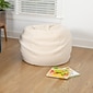 Flash Furniture Dillon Faux Sherpa Refillable Bean Bag Chair, Natural (DGBEANSMSHRPNAT)