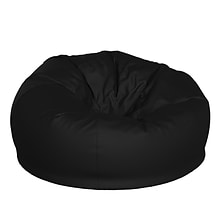 Flash Furniture Duncan Fabric Oversized Refillable Bean Bag Chair, Solid Black (DGBEANLGSLDBK)