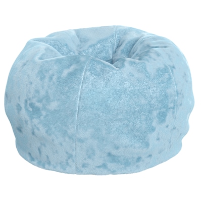 Flash Furniture Dillon Furry Refillable Bean Bag Chair, Teal (DGBEANSMFURTL)