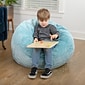 Flash Furniture Dillon Furry Refillable Bean Bag Chair, Teal (DGBEANSMFURTL)
