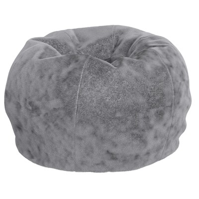 Flash Furniture Dillon Furry Refillable Bean Bag Chair, Gray (DGBEANSMFURGY)