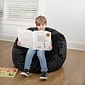 Flash Furniture Dillon Furry Refillable Bean Bag Chair, Black (DGBEANSMFURBK)